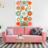 Floral キャンバスプリント (インサイチュ (リビング))