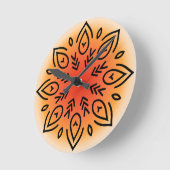 Floral ラウンド壁時計 (傾斜)