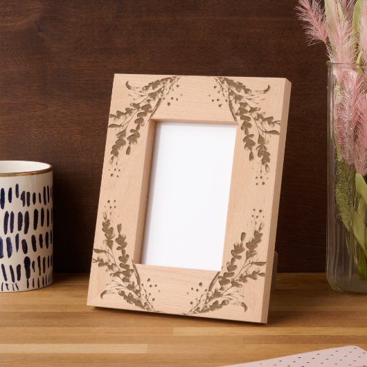 Floral レーザー彫刻フレーム (左)