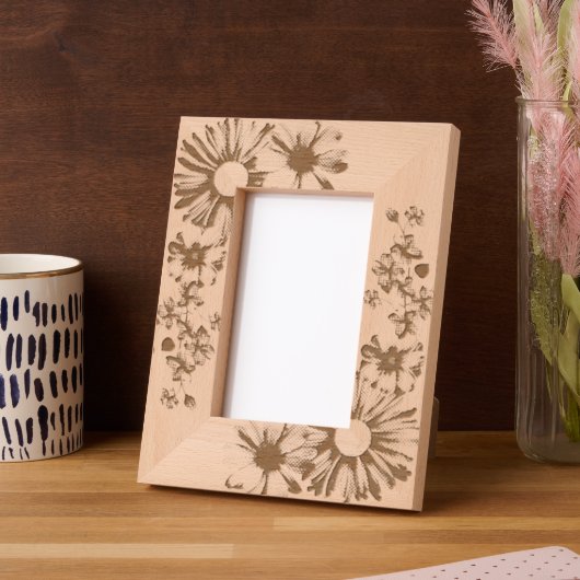 Floral レーザー彫刻フレーム (左)