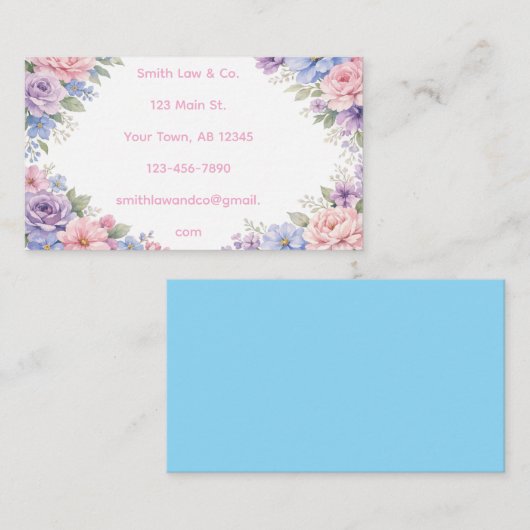 Floral  名刺 (正面/裏面)