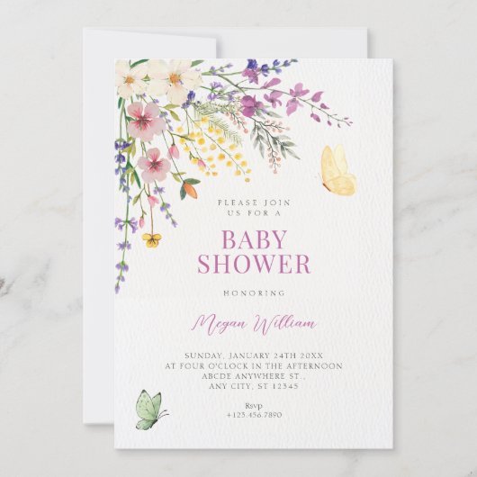 Floral  招待状 (正面)