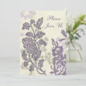 Floral 10th Anniversary Party Invitation Card 招待状 (スタンド正面)