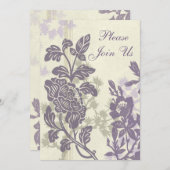 Floral 10th Anniversary Party Invitation Card 招待状 (正面/裏面)