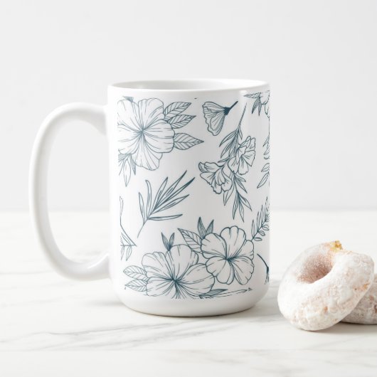 Floral 15oz Coffee Mug コーヒーマグカップ (ドーナツ)