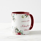 Floral 21st Birthday Mug マグカップ (正面右)