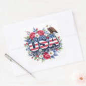 Floral 250 years of freedom スクエアシール (封筒)