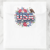 Floral 250 years of freedom スクエアシール (バッグ)