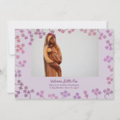 Floral 2 Photo Birth Announcement 案内状 (裏面)