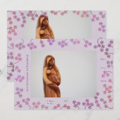 Floral 2 Photo Birth Announcement 案内状 (正面/裏面)