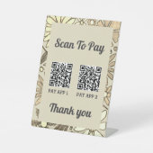 Floral 2 QR Code Scan To Pay Professional 台座サイン (正面)
