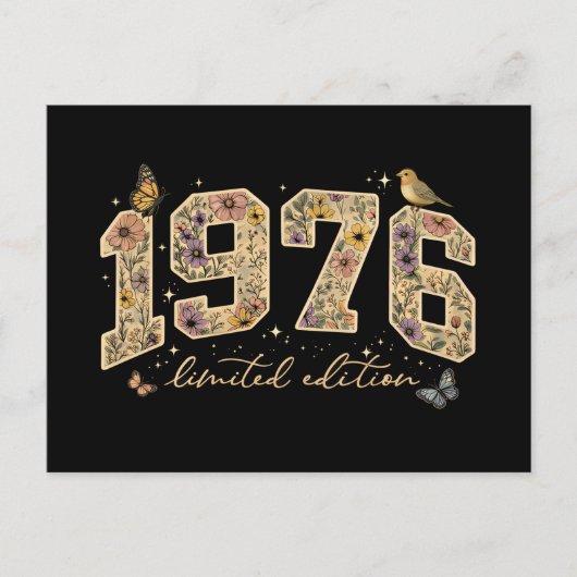 Floral 50th Birthday Limited Edition 1976 ポストカード (正面)