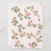 Floral 91st Birthday Invitation in Blush Pink 招待状 (裏面)