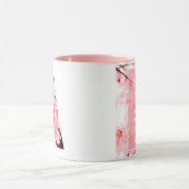 Floral A Initial Mug | Personalized Name & Traits マグカップ (中央)