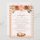 Floral A Little Cutie Pie Fall Baby Shower 招待状 (正面)