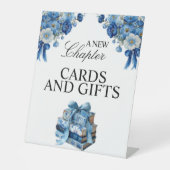 Floral A New Chapter Bridal Shower Tabletop Sign 台座サイン (正面)
