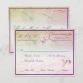 Floral Above The Clouds ローズ ウェディング 出欠カード (正面/裏面)