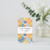 Floral Abstract Bright Salon Hair Stylist Makeup  名刺 (スタンド正面)