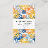 Floral Abstract Bright Salon Hair Stylist Makeup  名刺 (正面)