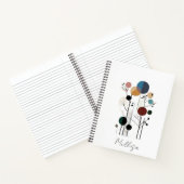 Floral abstract geometrical pattern notebook ノートブック (内部)