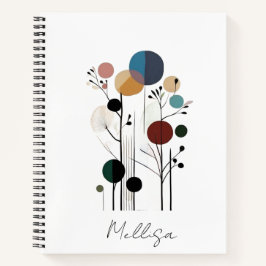 Floral abstract geometrical pattern notebook ノートブック