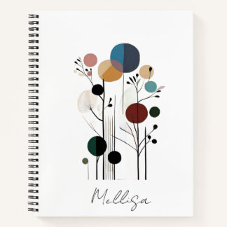 Floral abstract geometrical pattern notebook ノートブック