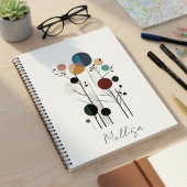 Floral abstract geometrical pattern notebook ノートブック