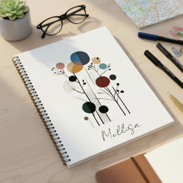 Floral abstract geometrical pattern notebook ノートブック