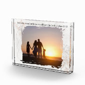 Floral Abstract w/ Bible Verse Custom Photo Block フォトブロック (右)