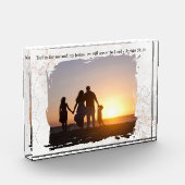 Floral Abstract w/ Bible Verse Custom Photo Block フォトブロック (左)