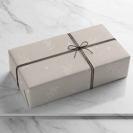 floral accents, pearl white Wrapping Paper ラッピングペーパー