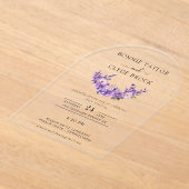 Floral Acrylic Arch Wedding Invitation Suite アクリル招待状 (レイダウン)