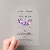 Floral Acrylic Arch Wedding Invitation Suite アクリル招待状 (インサイチュ (ポータブル))