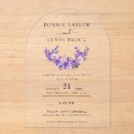 Floral Acrylic Arch Wedding Invitation Suite アクリル招待状