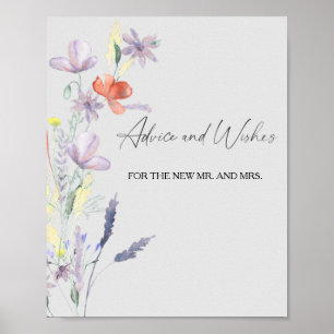 Floral advice and wishes for Newlyweds Poster ポスター