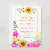 Floral aesthetic wedding セーブザデート (正面)