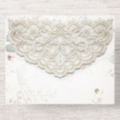 Floral All-in-One Tea Party Invitation with RSVP オールインワン招待状 (背面)