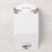 Floral All In One Wedding Invitation  オールインワン招待状 (外側)