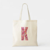 Floral Alphabet Letter K トートバッグ (裏面)