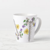 Floral Anatomy - Vertebrae, Hip Bone カフェラテマグ (右アングル)
