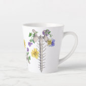 Floral Anatomy - Vertebrae, Hip Bone カフェラテマグ (右)