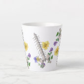 Floral Anatomy - Vertebrae, Hip Bone カフェラテマグ (正面)