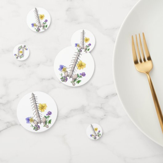 Floral Anatomy - Vertebrae, Hip Bone コンフェッティ (グループ)