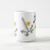 Floral Anatomy - Vertebrae, Hip Bone コーヒーマグカップ (中央)