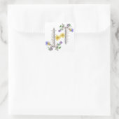 Floral Anatomy - Vertebrae, Hip Bone スクエアシール (バッグ)