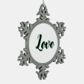 Floral Anatomy - Vertebrae, Hip Bone スノーフレークピューターオーナメント (左)