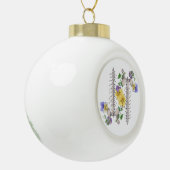 Floral Anatomy - Vertebrae, Hip Bone セラミックボールオーナメント (左)