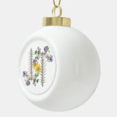 Floral Anatomy - Vertebrae, Hip Bone セラミックボールオーナメント (右)