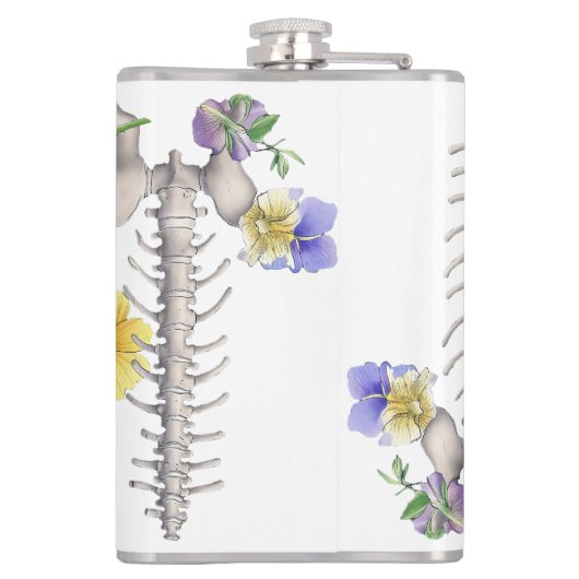 Floral Anatomy - Vertebrae, Hip Bone フラスク (裏面)