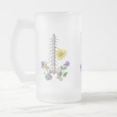 Floral Anatomy - Vertebrae, Hip Bone フロストグラスビールジョッキ (左)